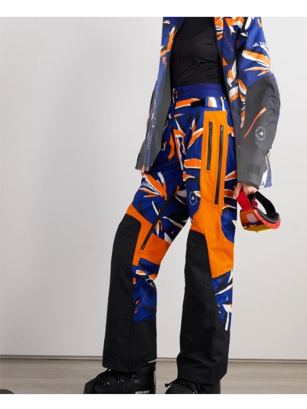 NWT Adidas x Stella McCartney Terrex TrueNature Ski Pants Blue Orange Women’s XS